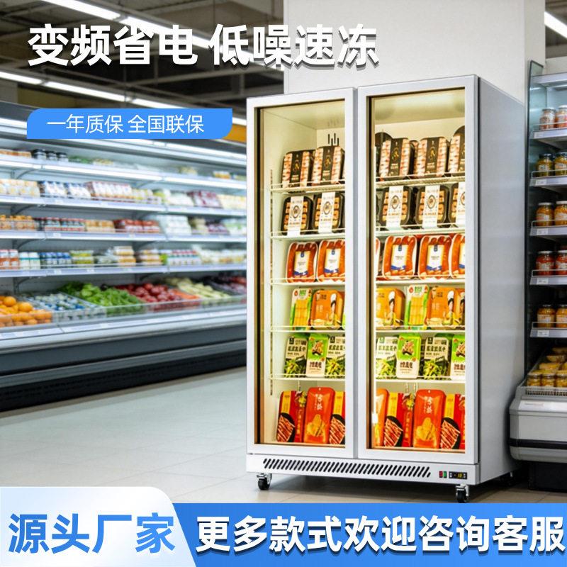 -22冷冻展示柜超市冰箱冰淇淋冻品低温柜商用急冻柜风冷立式冰柜