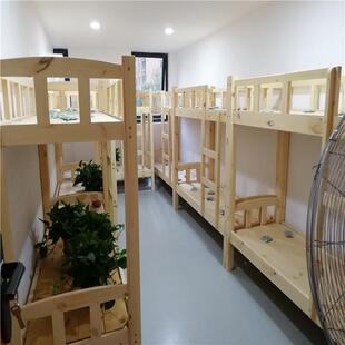 木实木高低床上下铺学生宿舍架子床托管床2米实木床环保水漆储物