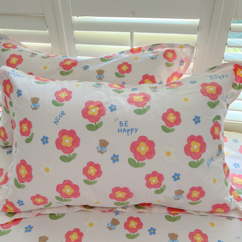 草莓全棉儿童学生枕套40x60人枕头套48x74加大枕芯套50x80