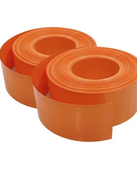 橙色PVC电池PVC热缩套管封装绝缘收缩膜外皮压扁宽25/30 65mm桔色