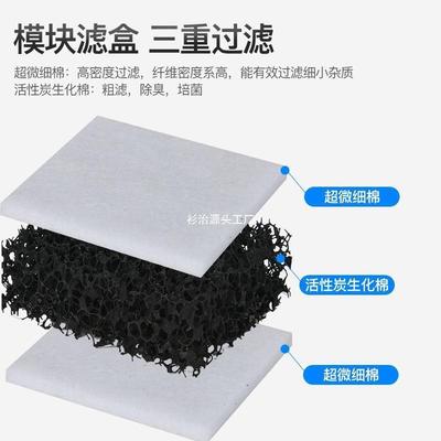 小鱼缸过滤器三合一净水过滤循环水泵制氧一体机瀑布式壁挂式
