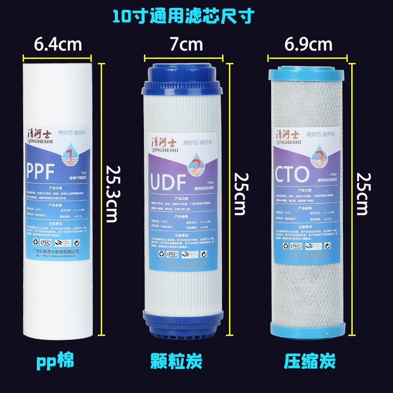 净水器滤芯净水机通用过滤器10寸PP棉三级家用净水滤芯配件配大全