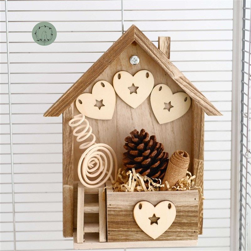 鹦鹉玩具小木屋房鸟笼装饰啃咬玩具大松果益智解闷用品牡丹玄凤,宠物/宠物食品及用品,鸟玩具,淘宝优惠券,粉丝福利购,淘宝优惠卷