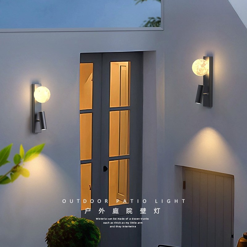 月球壁灯户外防水庭院灯别墅花园装饰灯景观灯大门露台阳台洗墙灯