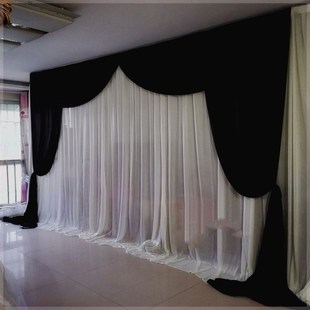 新款灵堂布置背景布白事灵篷布全套殡仪馆孝堂布整套装饰打底幔