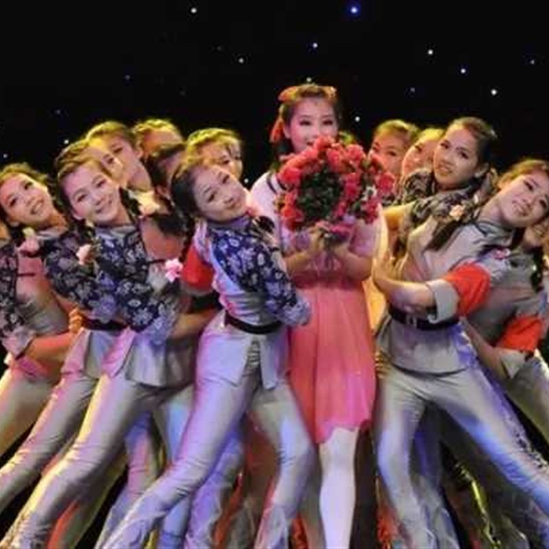 桃李杯群舞新款映山红舞蹈表演服送红军那时花开绣红旗演出服儿童