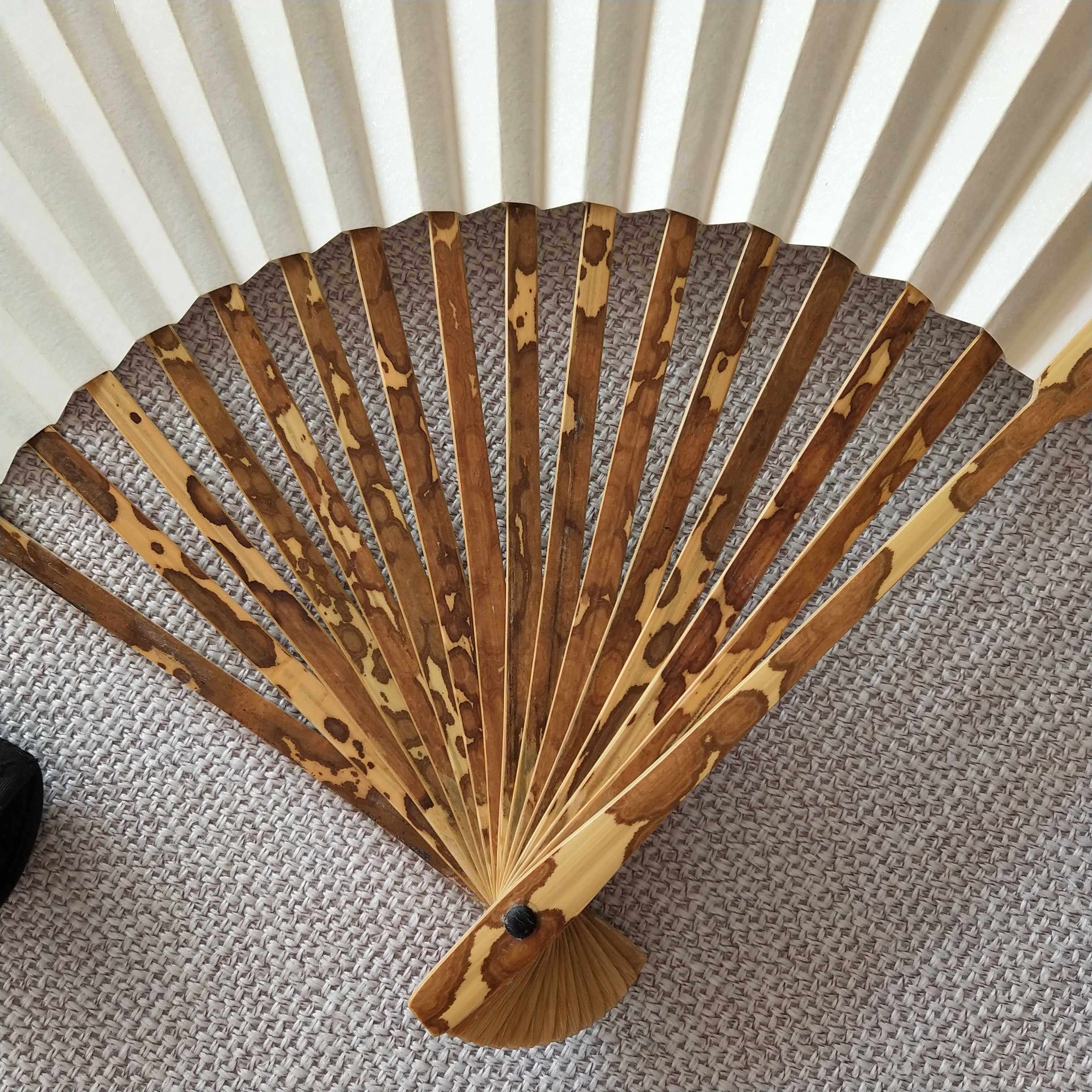 9.5寸16方全合青梅妃斑竹摺扇苏工老艺人纯手工精制空白扇子包邮