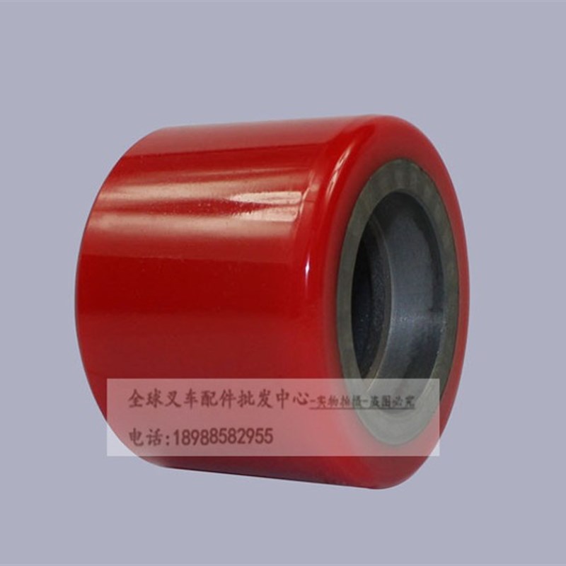 牛力诺力叉车搬运车轮子配件手动液压升降地牛pu小轮80X70mm