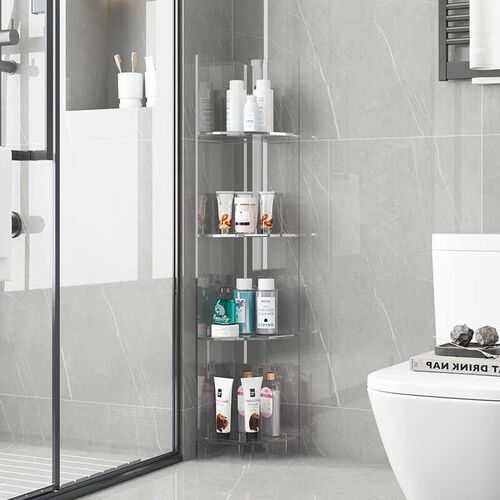 亚克力浴室三角置物架落地墙角柜多层储物柜卫生间化妆品收纳架