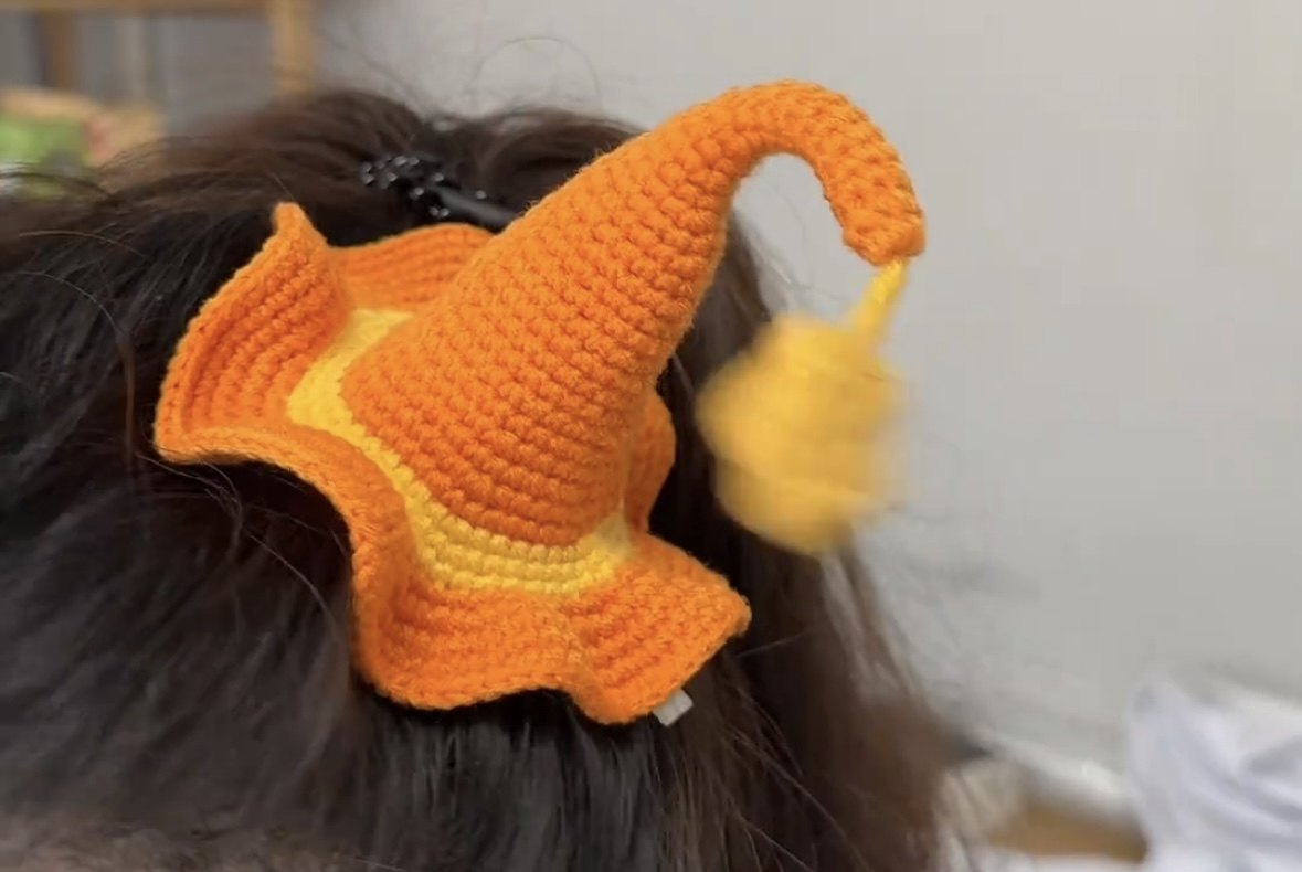 diy万圣节头饰材料包装饰穿搭发饰礼物南瓜毛线手工礼物编织钩针