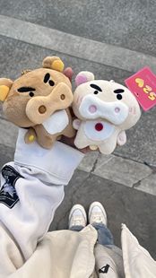 轻松熊肥嘟嘟左卫门毛绒挂件包包挂饰熊哥熊妹情侣书包挂饰小礼物