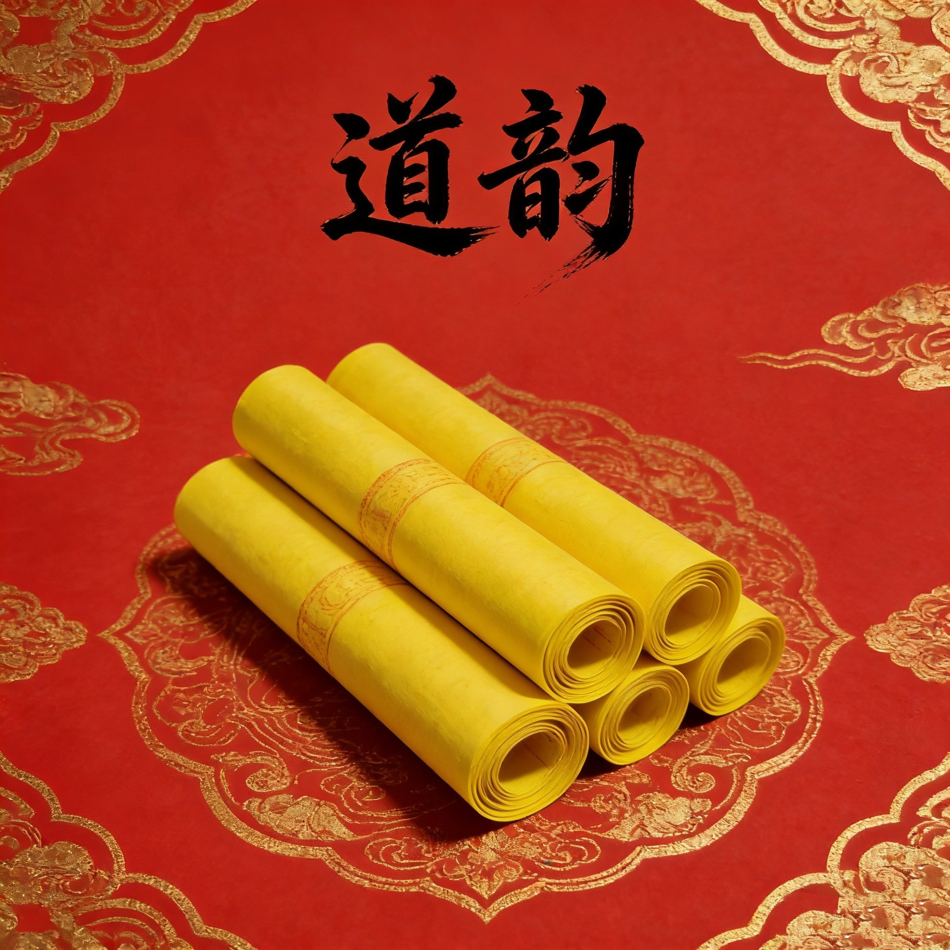 纯手工拓印礼包玉皇车夫礼佛高档精品盖印票据朱砂12经药印22*26