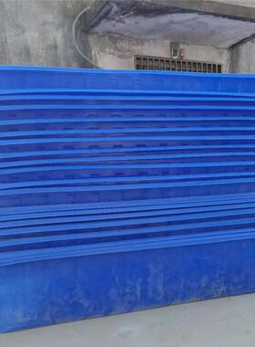 厂家直销蓝白色大型长方形3.16米塑料方箱塑胶筐推布车牛筋方桶