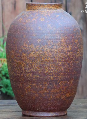 手工侘寂风复古陶瓷花盆老桩多肉盆室内庭院摆件透气绿植大号陶盆