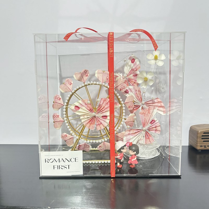 浪漫摩天轮有钱花材料包亚克力礼盒送结婚520情人节七夕生日礼物