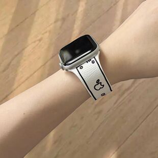 荔枝纹硅胶磁吸s11表带适用苹果手表watchS10外星appleiwatch98