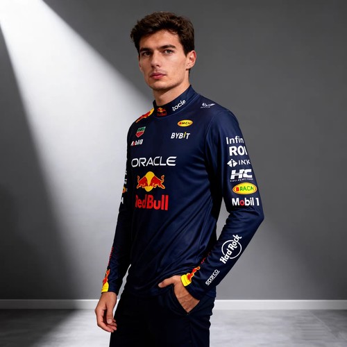 【现货秒发】2025新款F1赛车服车队潘子上身同款排汗速干高弹长袖