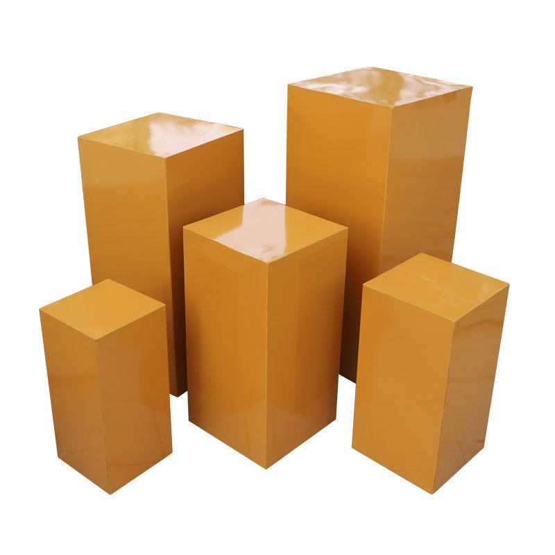 新款婚庆道具铁艺方柱路引甜品台圆柱体婚礼舞台装饰摆件橱窗布置