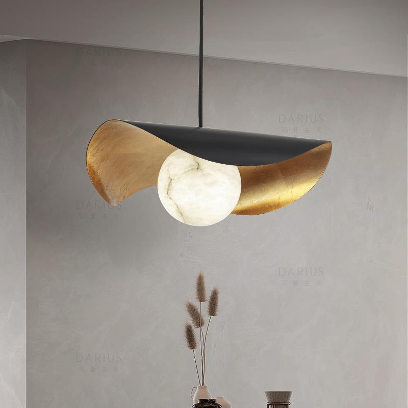 简约现代餐厅吊灯卧室床头个性北欧灯具侘寂风民宿茶室吧台云石灯