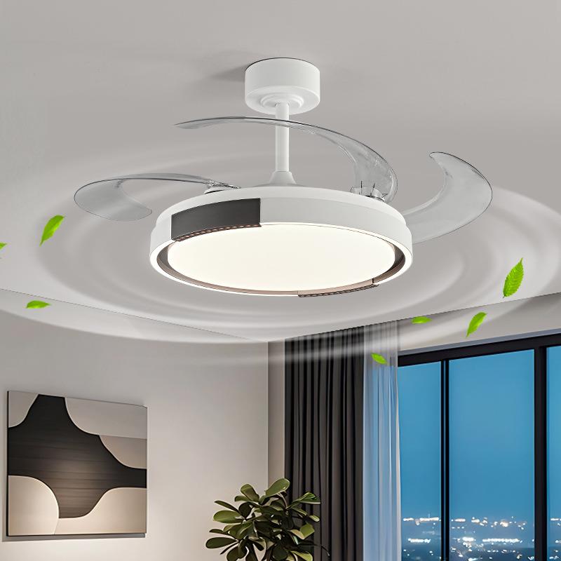 隐形风扇吊灯一体大风力变频吊扇灯2025新款客厅餐厅卧室电扇吊灯