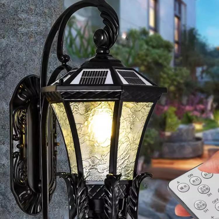 欧式凤凰壁灯太阳能壁灯户外防水阳台外墙灯别墅花园免布线大门庭