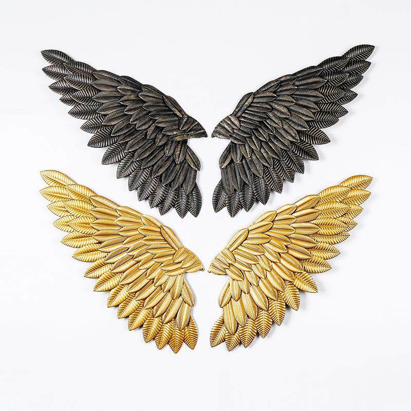 工业风复古铁艺翅膀壁挂酒吧店铺壁饰服装店儿童摄影道具装饰品