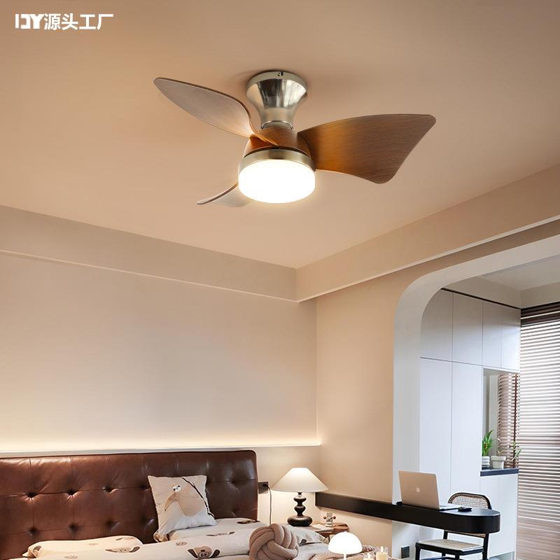 风扇灯中古风包豪斯客厅餐厅电风扇灯法式复古卧室灯扇一体吊扇灯