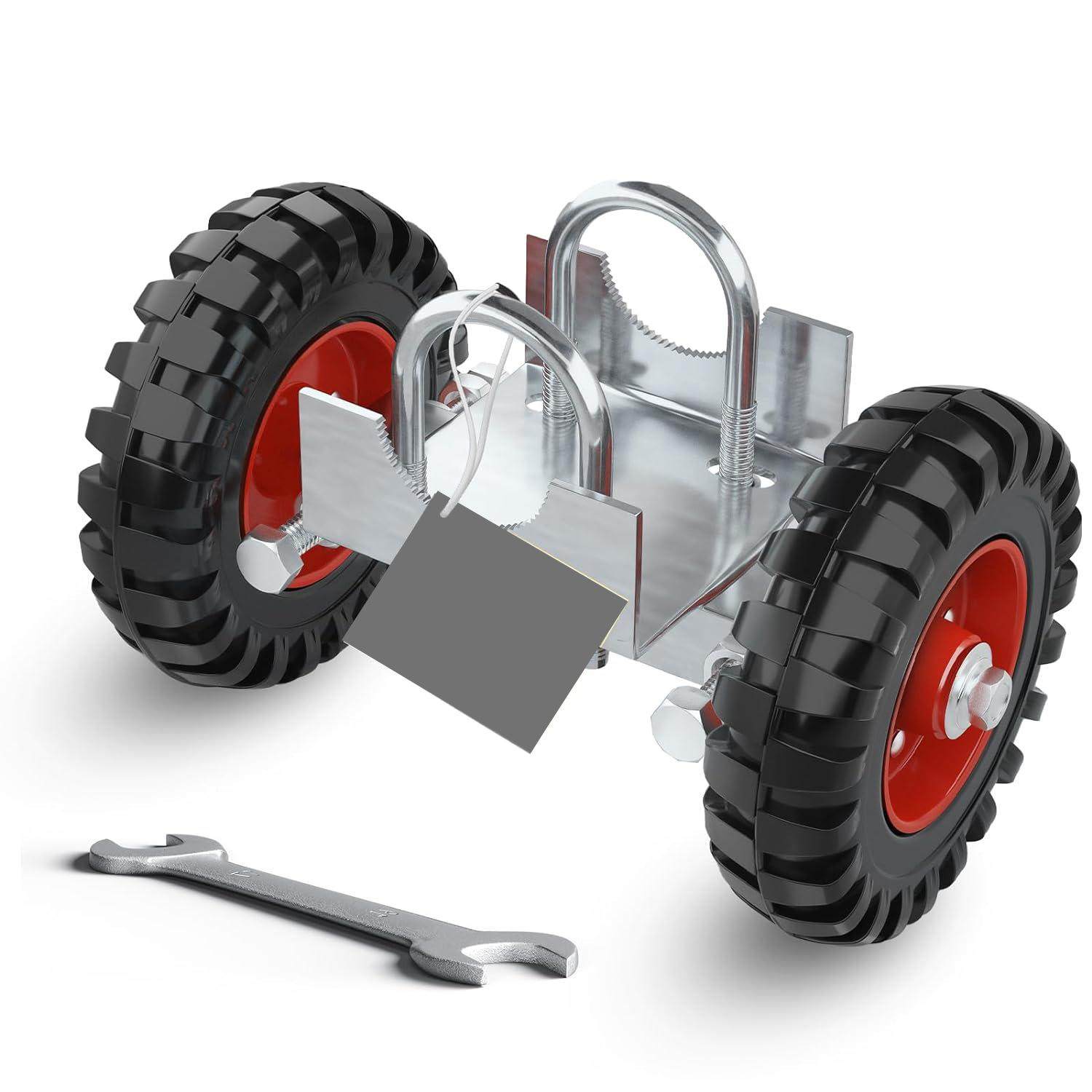 重型门轮 6英寸 橡胶轮 550磅车道链连接栅栏金属管门 滚动滑动门