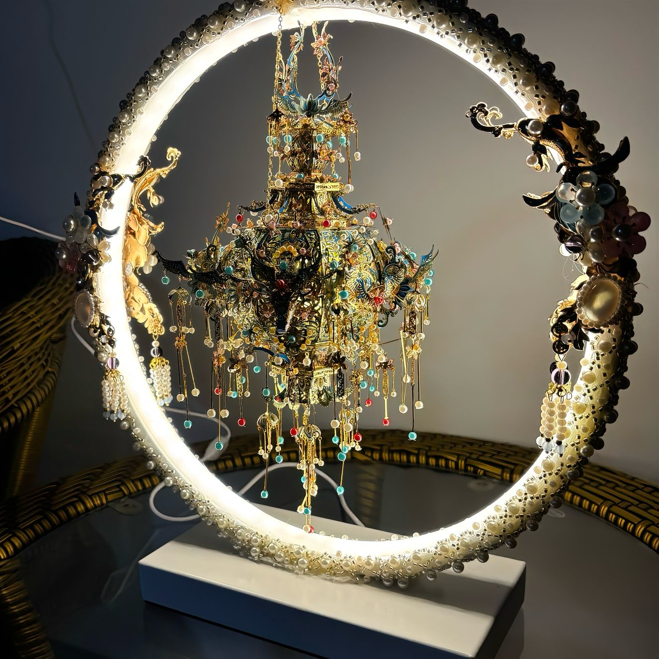 精美新款客厅摆件无骨花灯3D立体拼图拼装模型送七夕手工diy摆件
