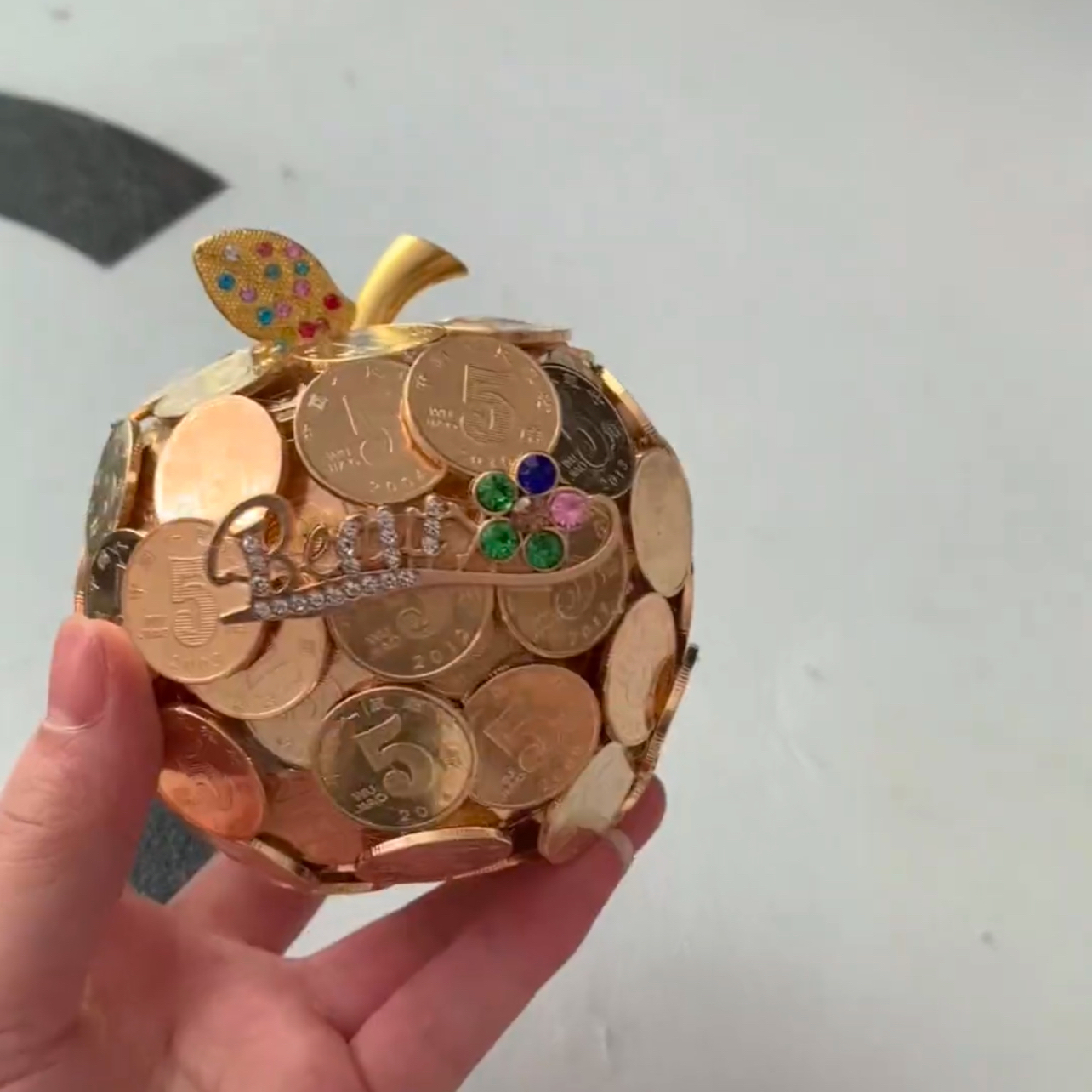 金币酷炫DIY材料包金色平安果硬币苹果创意平安夜礼物送女朋友