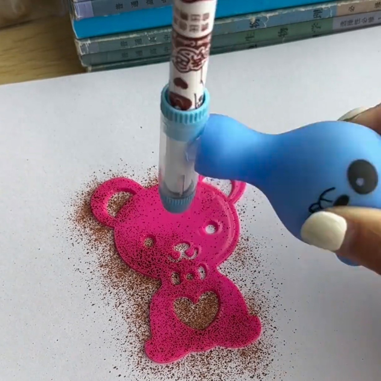 喷画笔喷绘水彩笔趣味喷画学生绘画多种颜色简约创意儿童喷喷笔