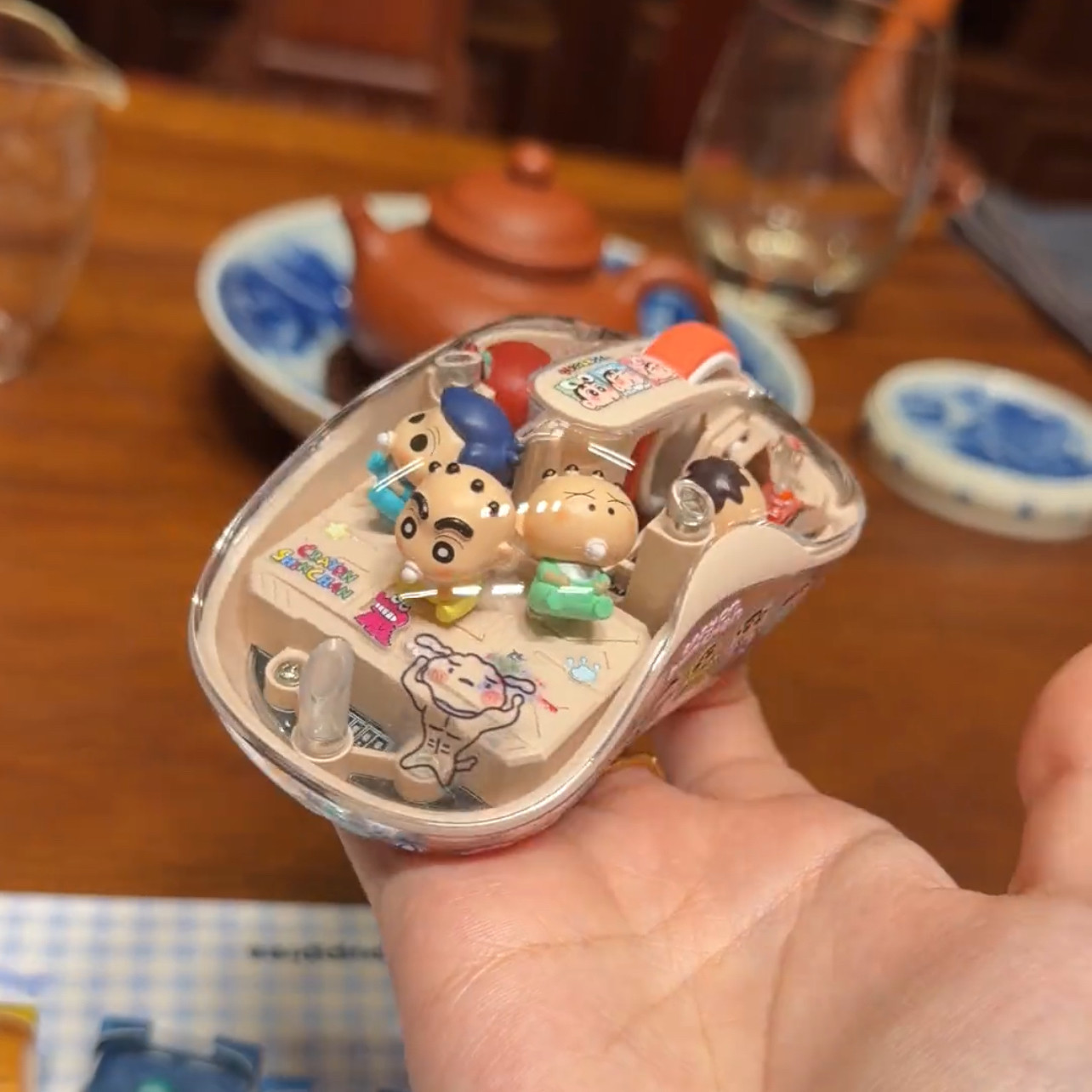 静音摸鱼神器可爱可DIY2026透明无线蓝牙充电可爱苹果滑鼠鼠标