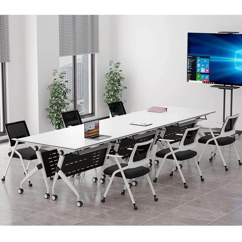 折叠培训桌769 构会议桌椅合长条桌可移动拼接办桌公 简约组培训