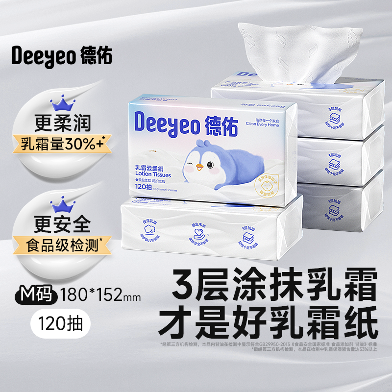 【狂擦不痛】德佑乳霜纸柔纸巾
