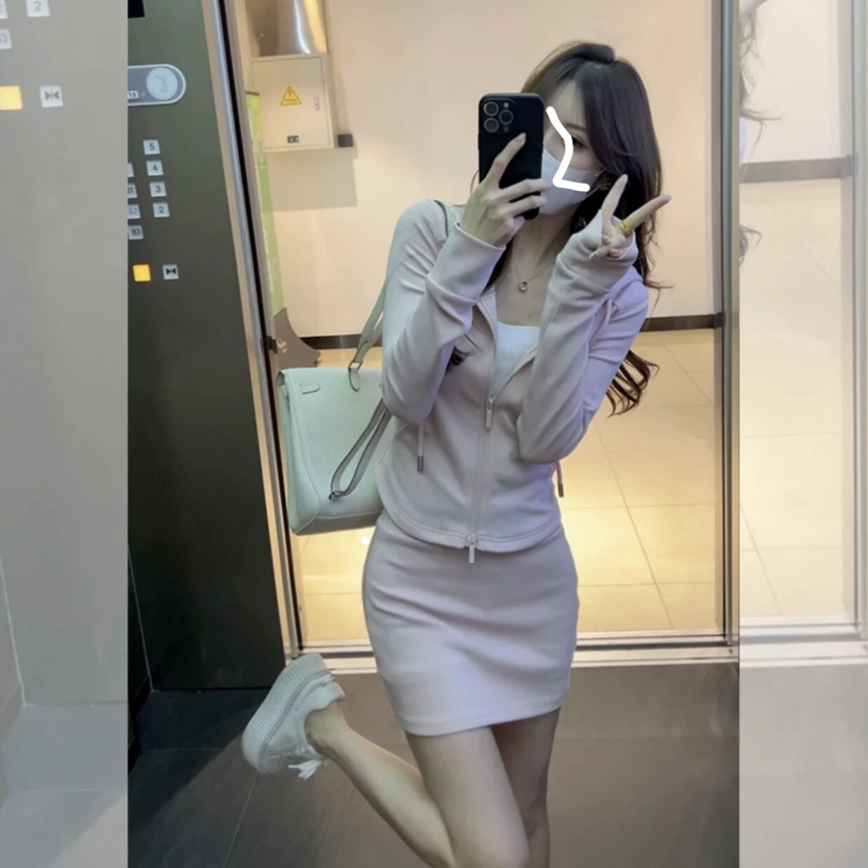 初秋韩系连帽卫衣开衫两件套女