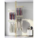 顶天立地晾衣架卧室阳台置地式 单杆伸缩折叠升降挂晾晒收纳架加厚