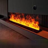 3d雾化壁炉彷真火焰加湿器电视背景嵌入式 电壁炉家用智能装 饰定制