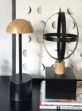 创意现代意式实木铁艺帽托样板房软装搭配家居衣帽间艺术饰品摆件