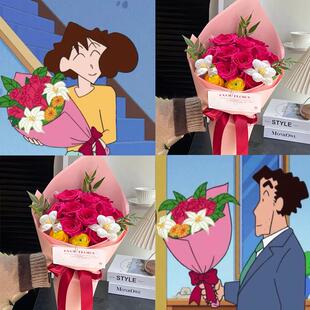 广志送美伢的花弗洛伊德玫瑰郁金香花束生日鲜花速递同城配送女友