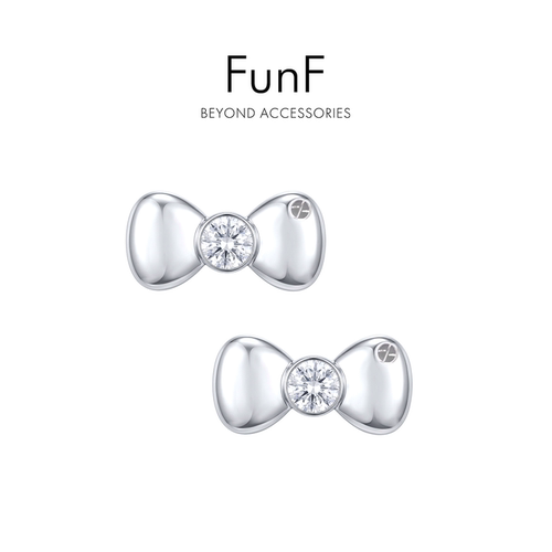 FunF/乐纷绮 杨c越同款晶钻蝴蝶结边夹迷你碎发夹侧边夹刘海夹