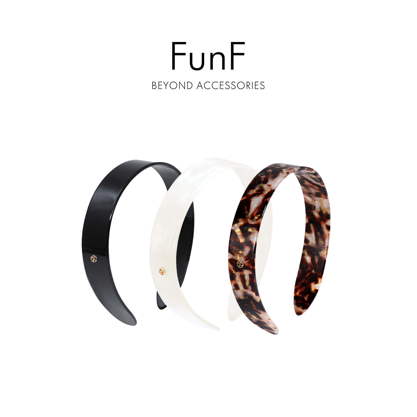 FunF/乐纷绮 原创设计法式轻奢优雅精致醋酸简约发箍 映弧发箍
