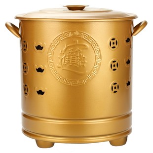 烧纸桶不锈钢烧纸钱化宝炉烧金桶家用室内拜神烧经炉焚烧聚宝筒