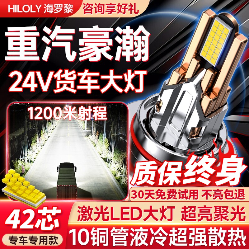 【货车专用】重汽豪瀚led大灯