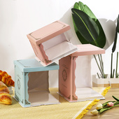 半透明蛋糕盒6寸8寸10寸12寸加高单层双层蓝色粉色纯白色透明盒子