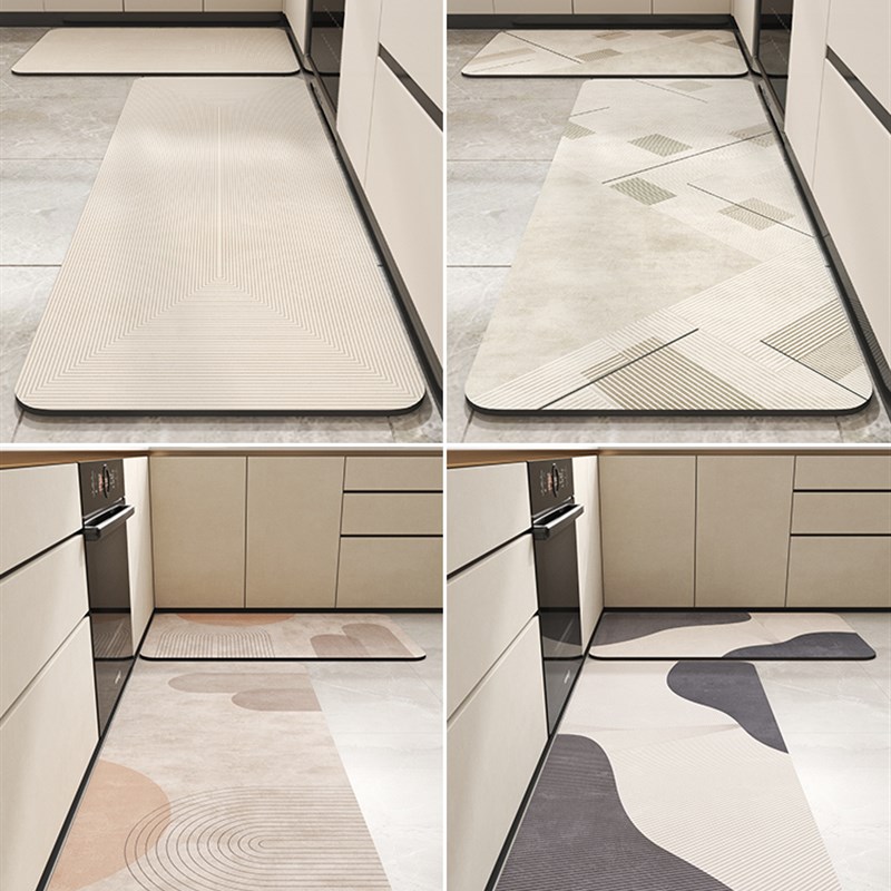 厨房专用地垫防滑防油可擦免洗脚垫硅藻泥吸水凉垫防水防脏长条地