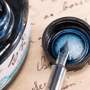 铁胆铁素档案级防水钢笔墨水广州白云蓝黑复古鞣酸亚铁墨水医生用