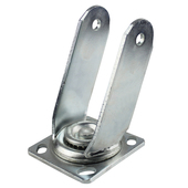 8寸手推车万向定向脚轮支架万向带刹车支架配件 重型支撑架4