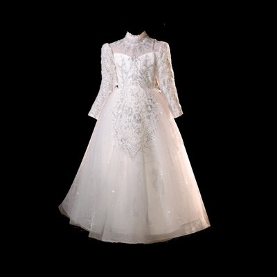 女童生日礼服秋冬轻奢小众高端花童婚礼小女孩公主裙儿童钢琴演奏