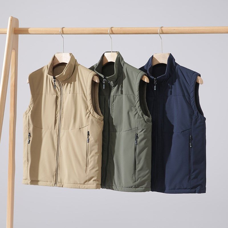 双面可穿!轻便保暖!秋冬男士户外加厚摇粒绒工装休闲马甲背心潮,男装,常规马甲,淘宝优惠券,粉丝福利购,淘宝优惠卷