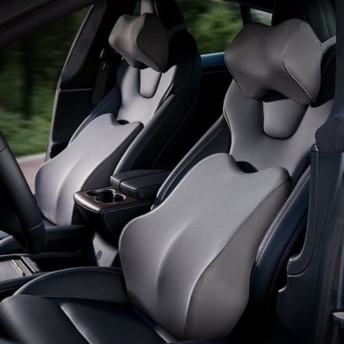 8H记忆棉4D车用头枕腰靠套装汽车腰垫车载透气颈枕护腰枕K9